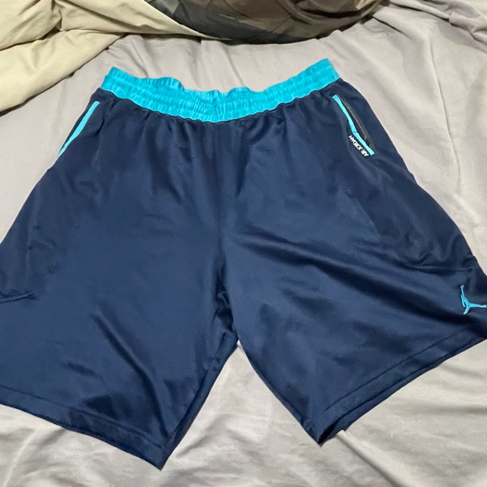 Jordan Athletic Shorts in Navy and Teal